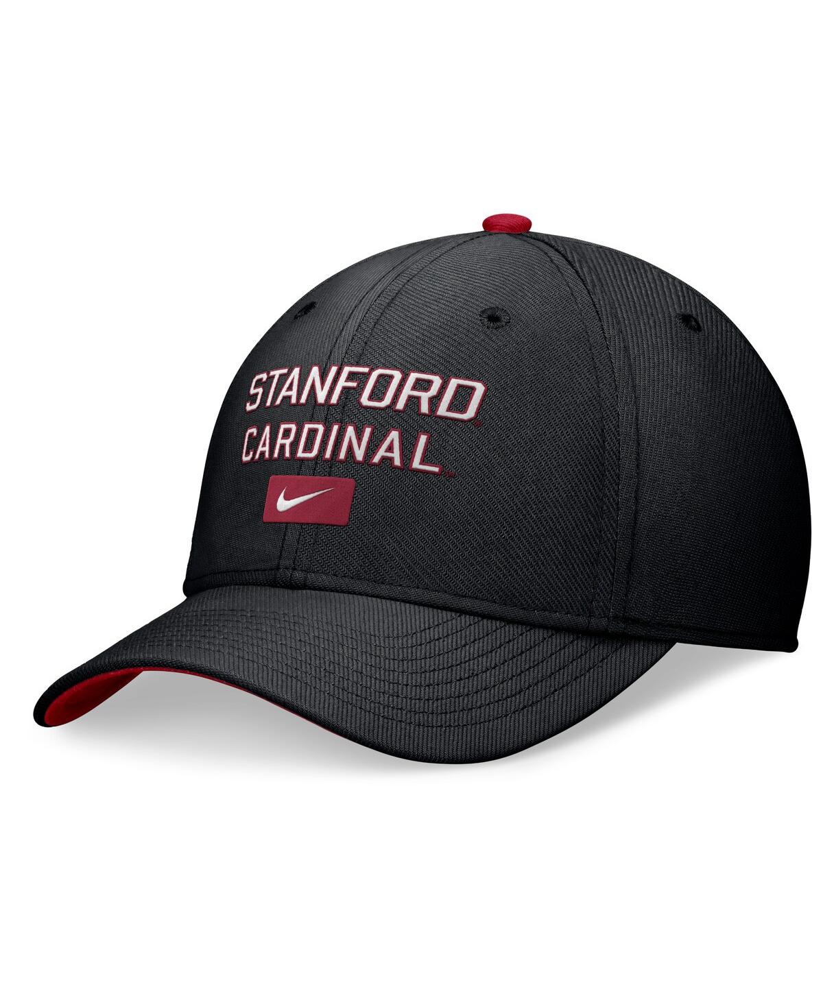 Nike Men's Black Stanford Cardinal Primetime Rise Swoosh Flex Hat In Black