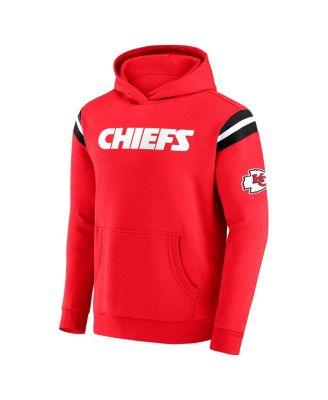 Men's Red Kansas City Chiefs Football Washed Pullover Hoodie