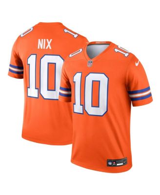 Nike - Men's Bo Nix Orange Denver Broncos Alternate Legend Player Performance Top