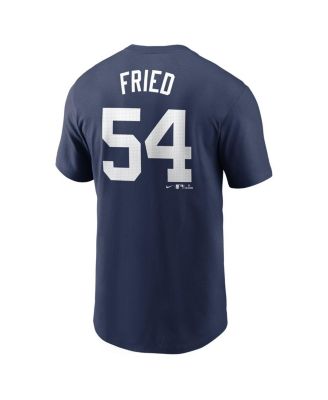 Men's Max Fried Navy New York Yankees Fuse Name Number T-Shirt