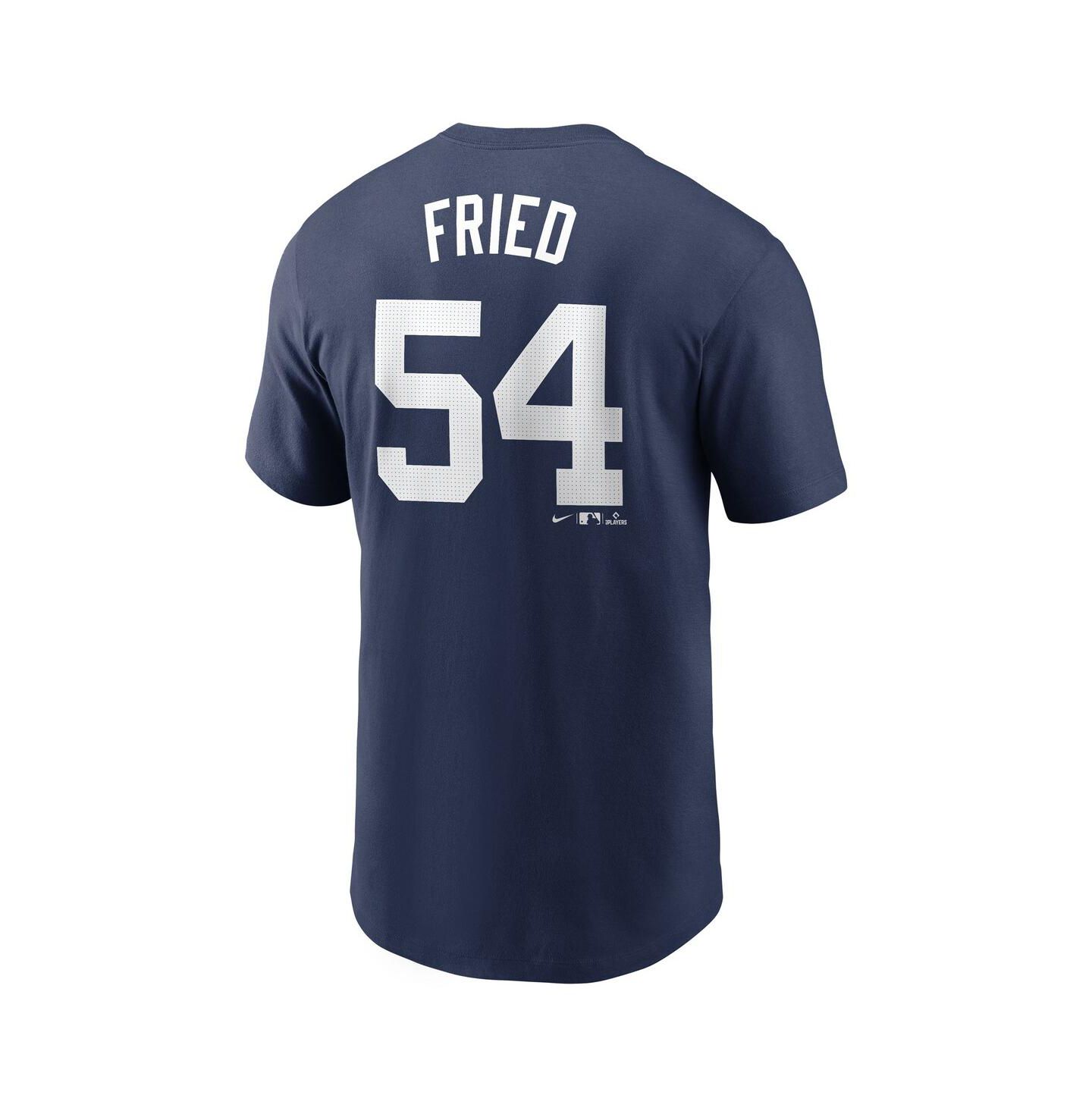 Мужская футболка Nike Max Fried Navy New York Yankees Fuse Name & Number — фото 3