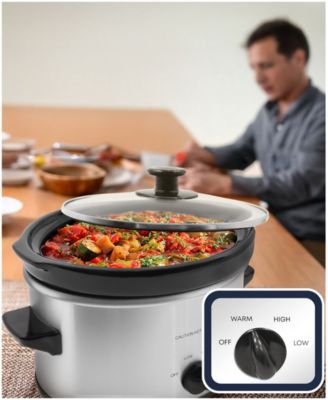 2 Quart Oval Stainless Steel Slow Cooker