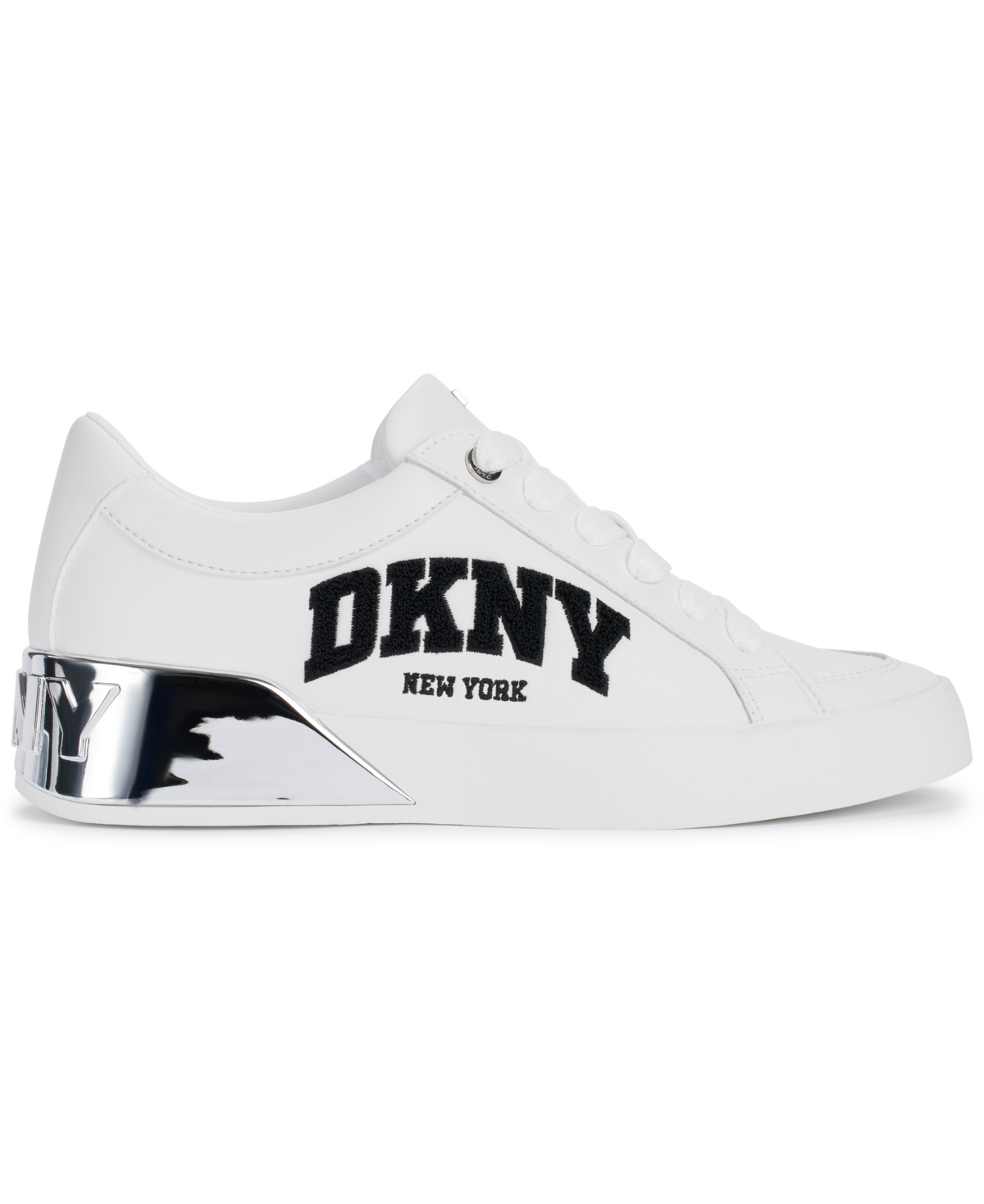 Dkny Women's Maben Varsity Lace-up Sneakers In White