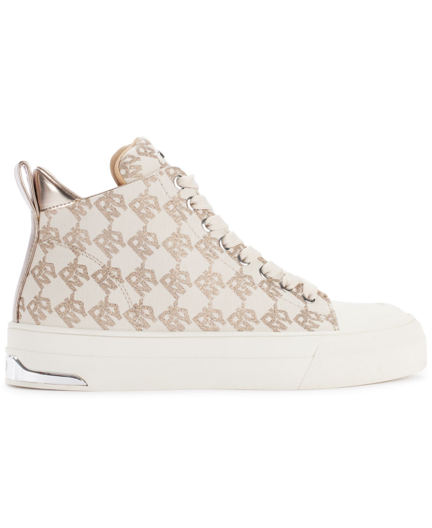 Женские кроссовки DKNY Yaser Lace-Up Mid Top, цвет: Костяной — фото 2
