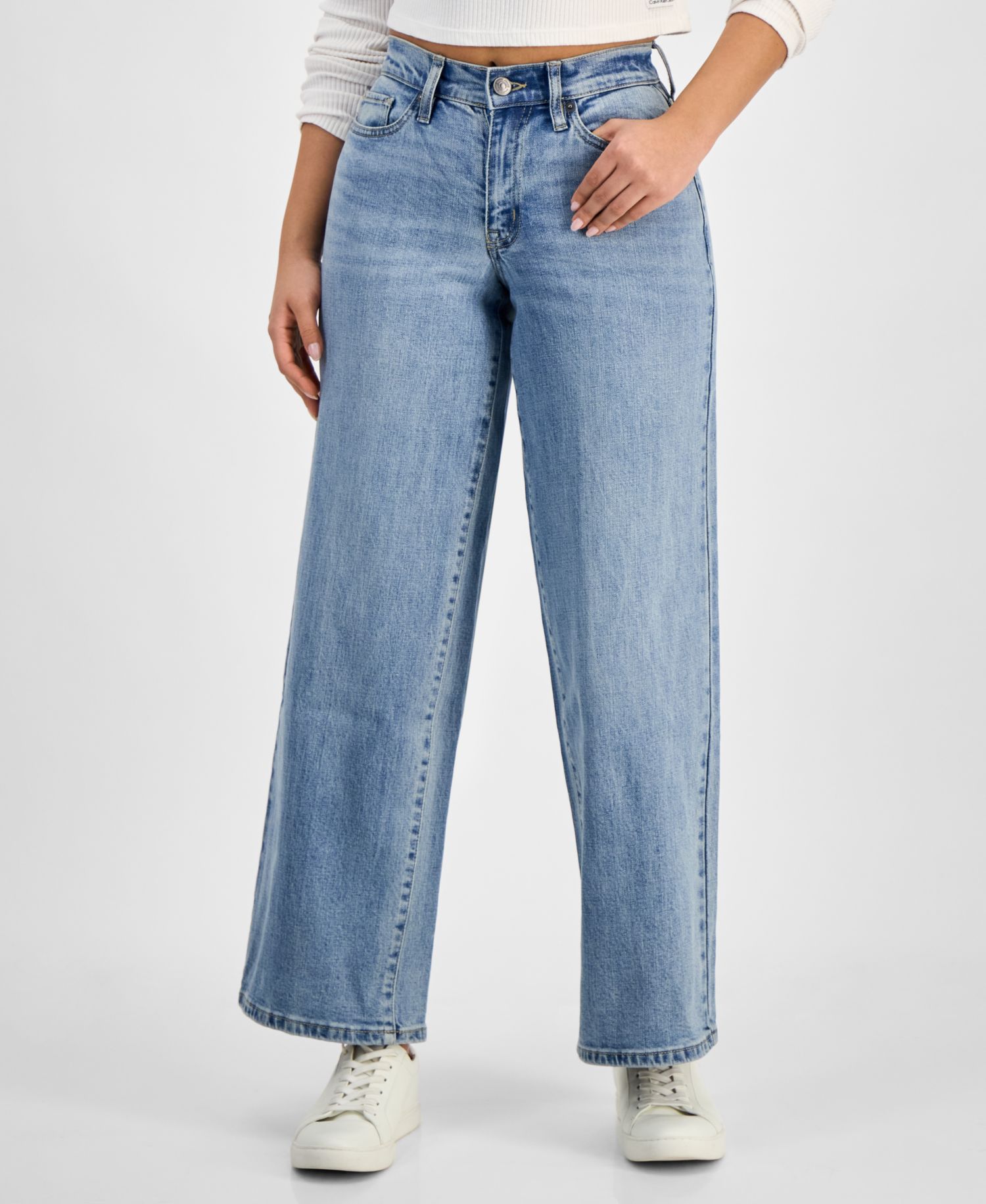 Petite Claremont Modern High-Rise Wide-Leg Jeans