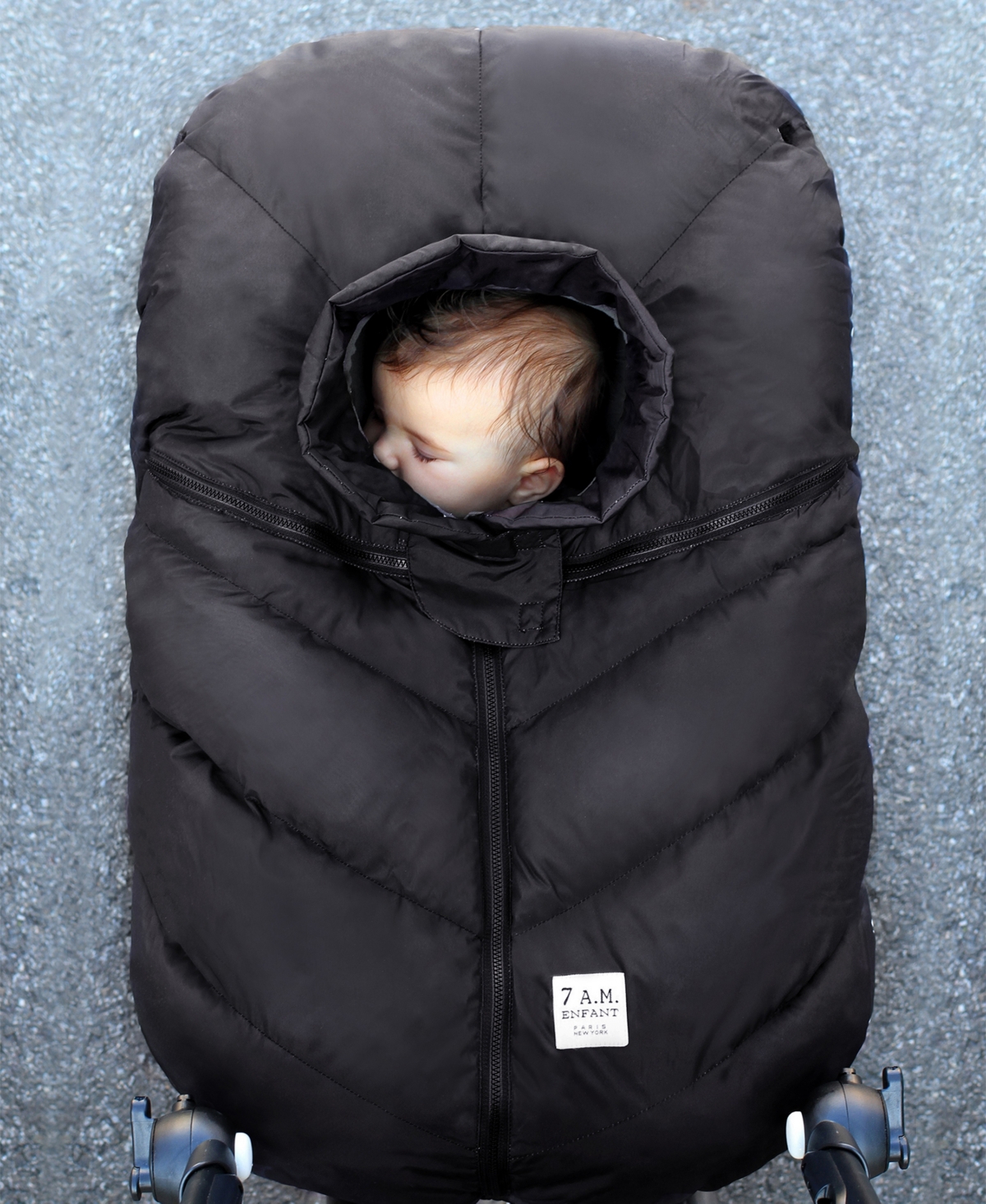 7am Enfant Baby Cocoon Car Seat In Black