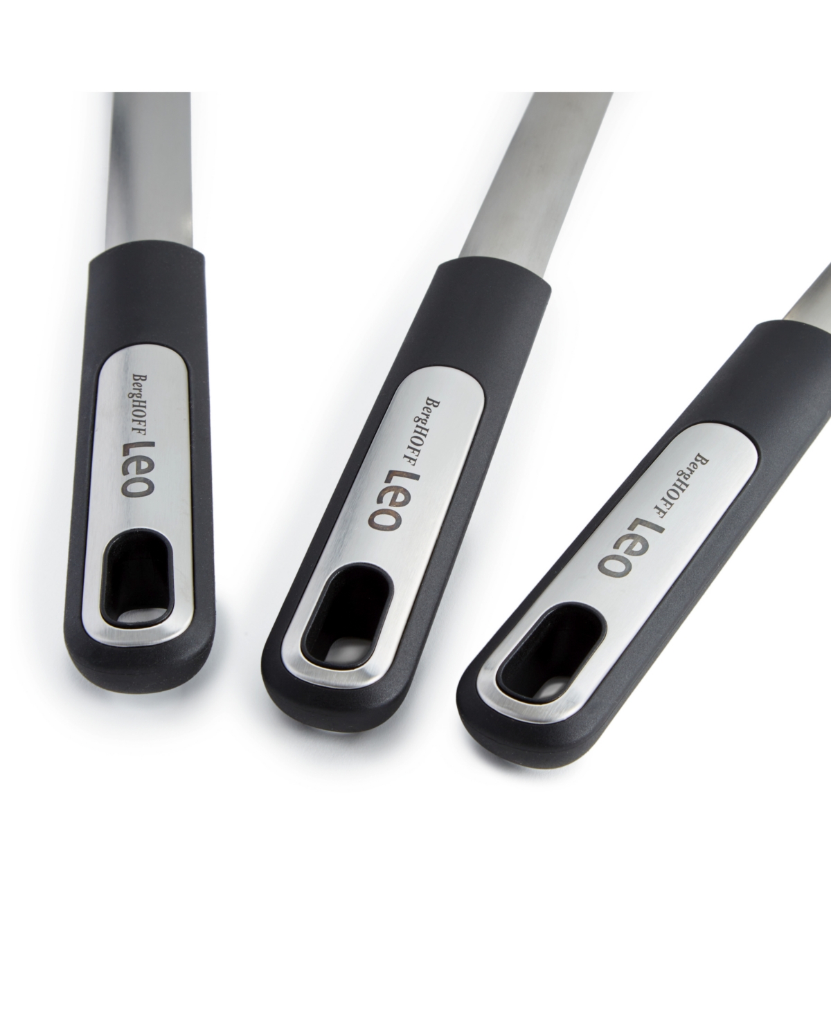 Berghoff Leo Graphite 3-pc. Stainless Steel Utensil Set In Black