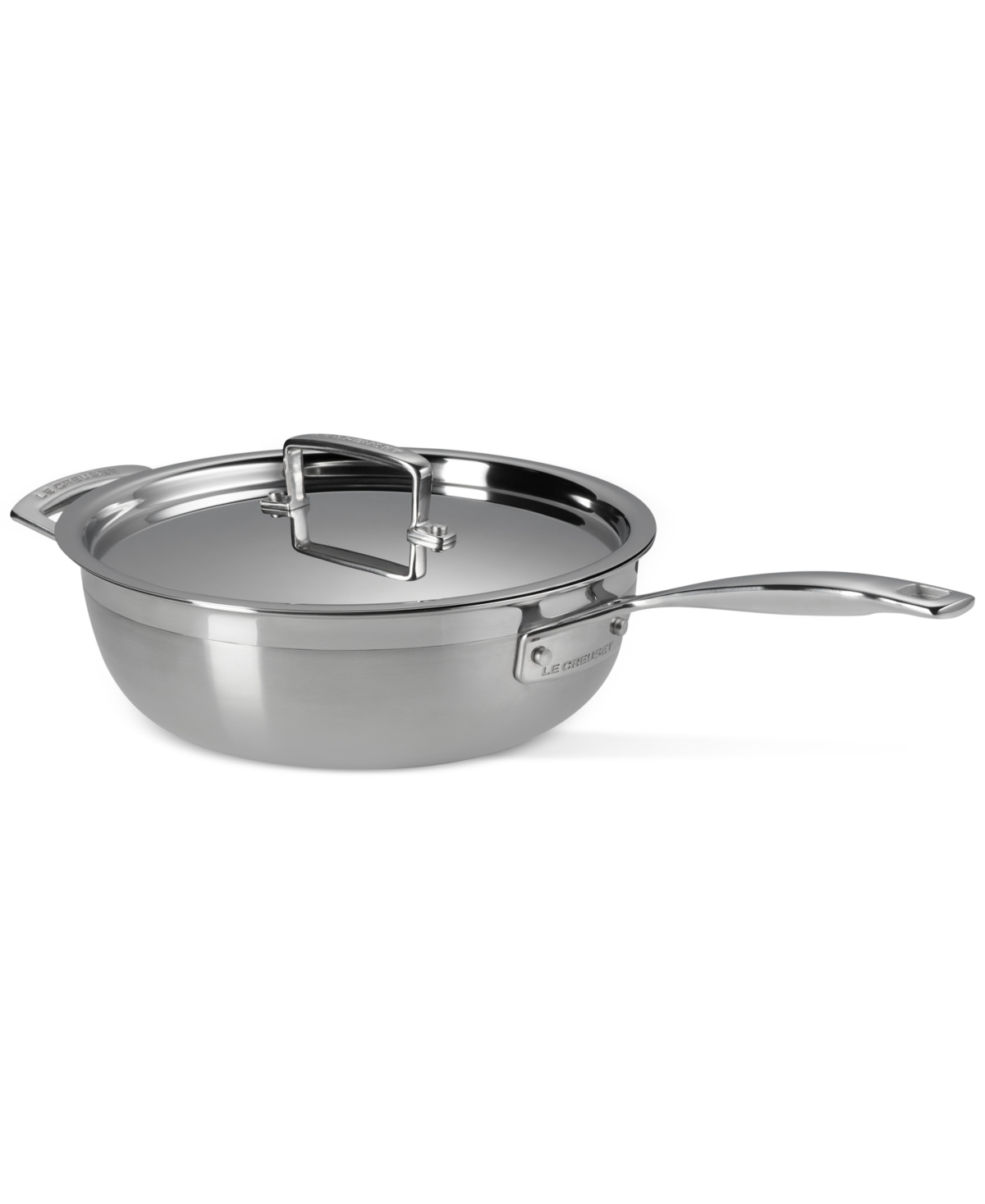 Le Creuset Classic Stainless Steel Round Chefs Pan, 3.5 Qt. In Stainless Steel