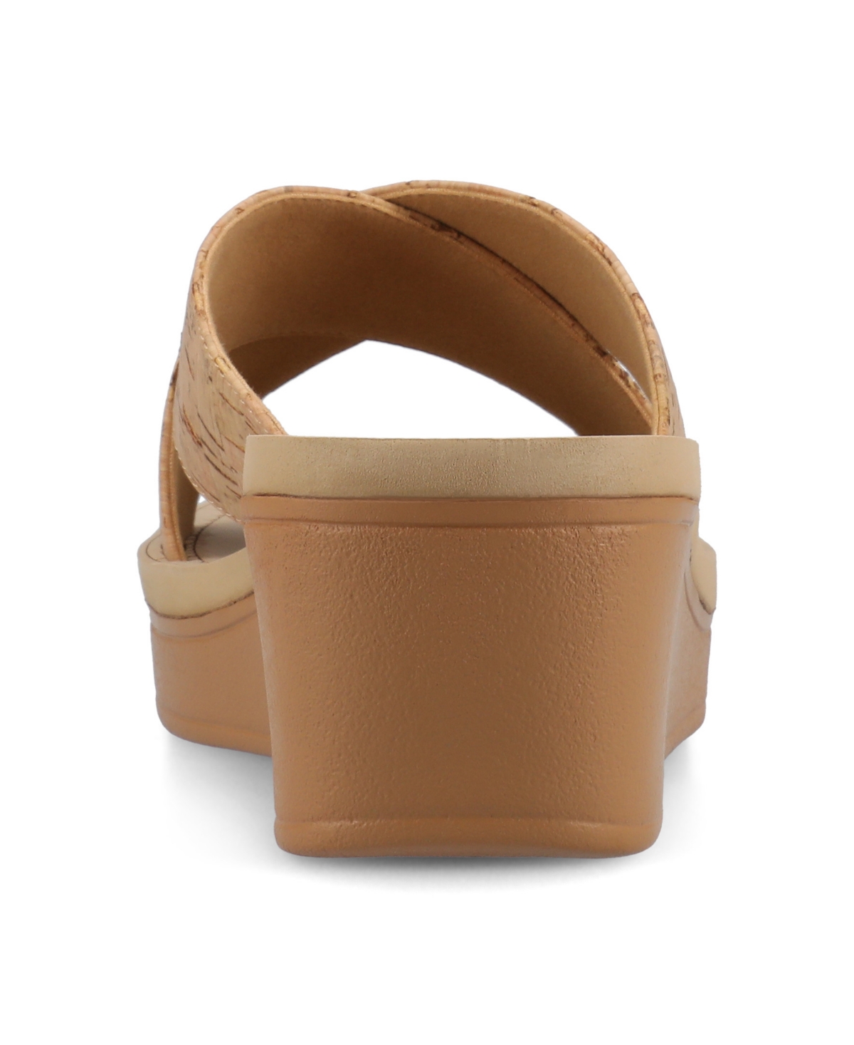 JOURNEE COLLECTION WOMEN'S BIARA CRISSCROSS PLATFORM WEDGE SANDALS 