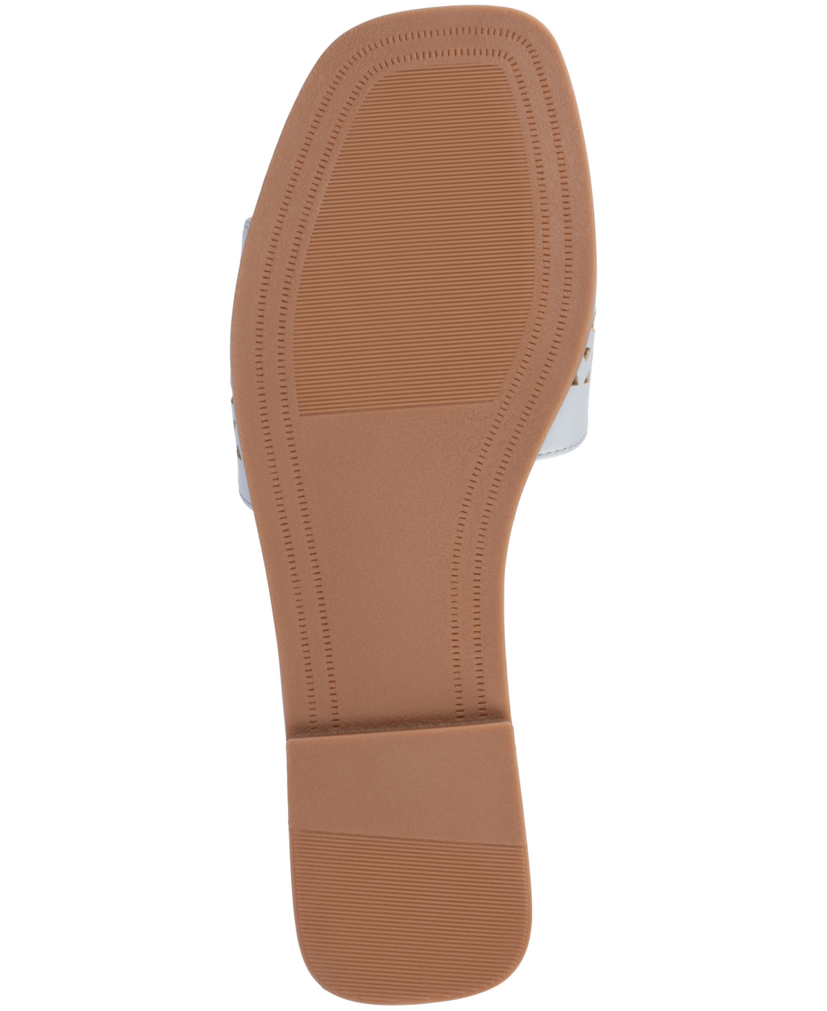 Shop Journee Collection Women's Brodie Perforated Slide Flat Sandals In Blue