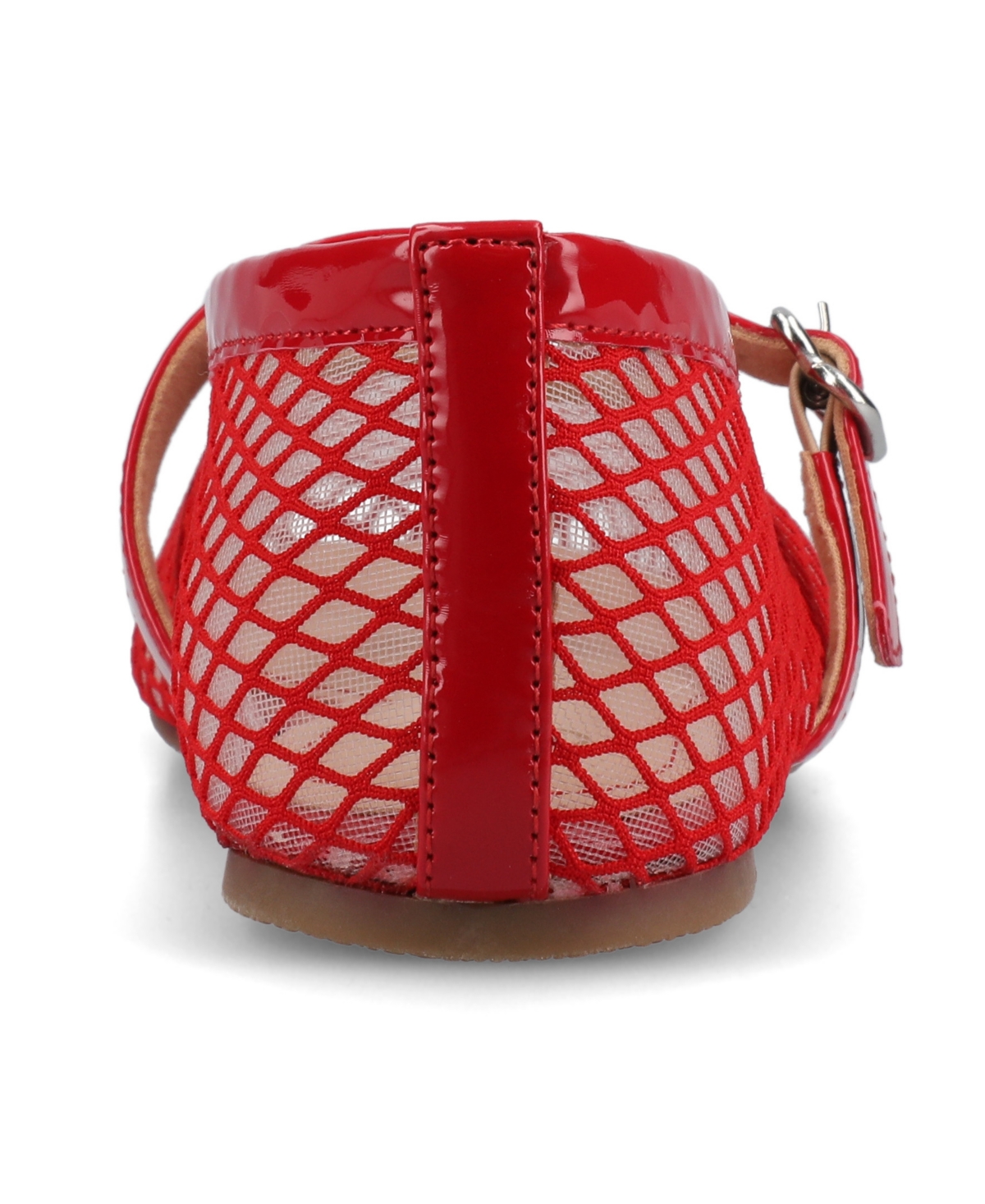 Shop Journee Collection Women's Casha Mesh Mary Jane Flats In Red