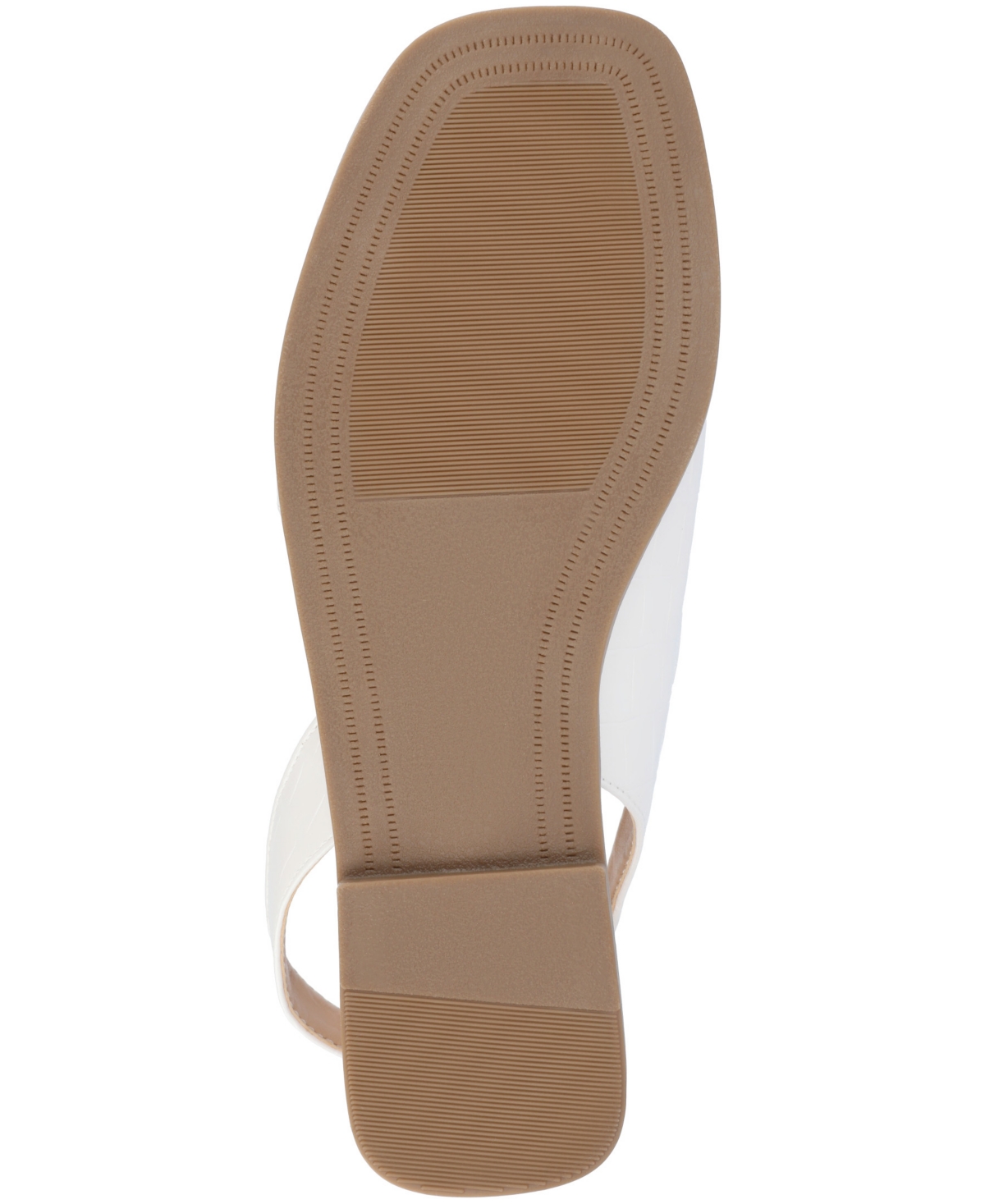Journee Collection Women's Brinsley Slingback D'orsay Flat Sandals In White