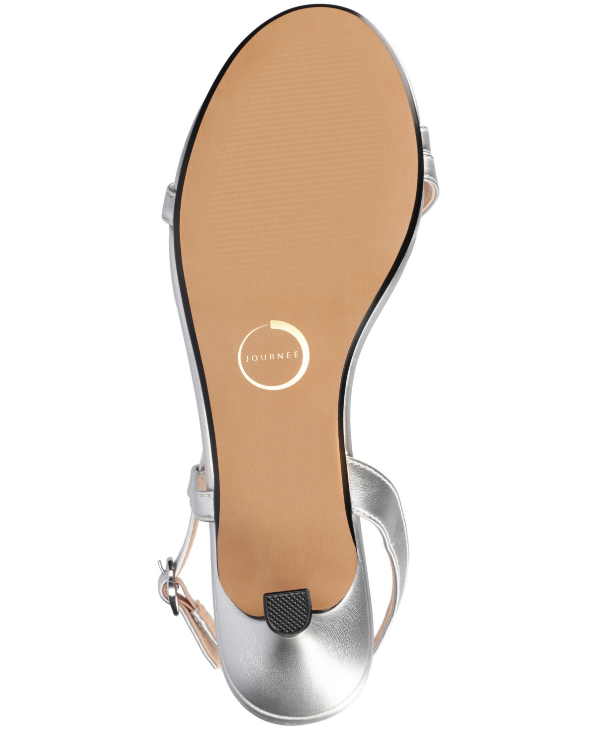 Journee Collection Jemry Kitten Heel Sandal In Silver