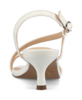 Women's Jemry Asymmetrical Strap Kitten Heel Strap Dress Sandals