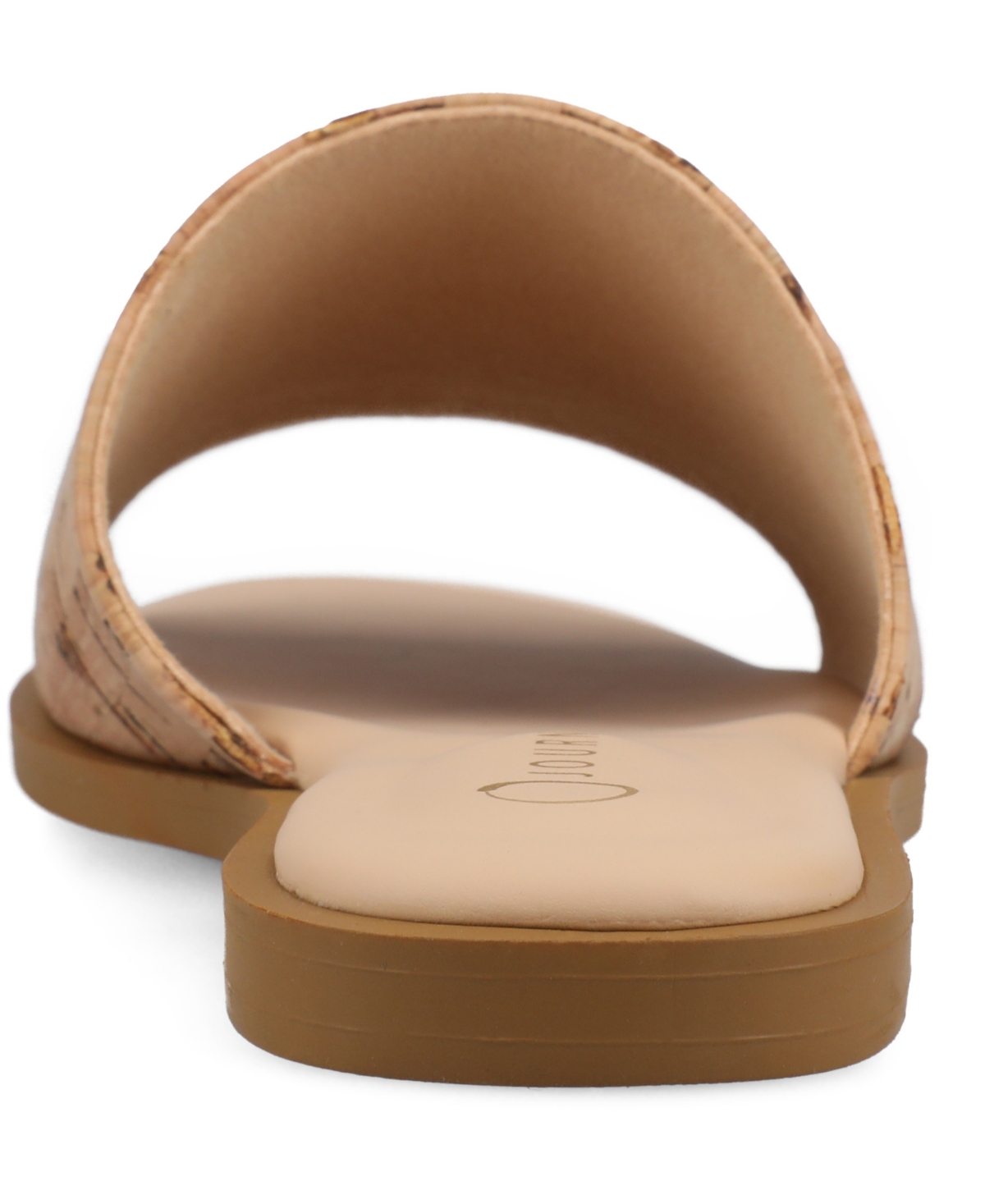 Journee Collection Women's Prisilla Single Band Slide Flat Sandals In Cork