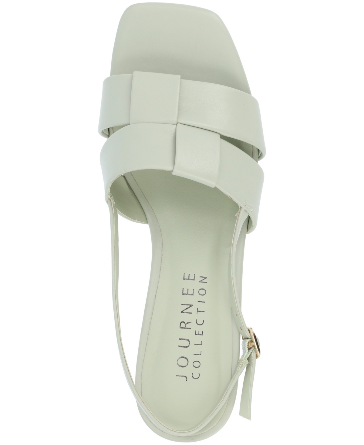 Shop Journee Collection Women's Tabatha Block Heel Slingback Flat Sandals In Sage
