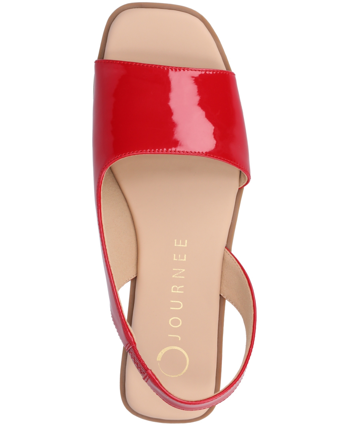 Journee Collection Brinsley Slingback Sandal In Red Patent