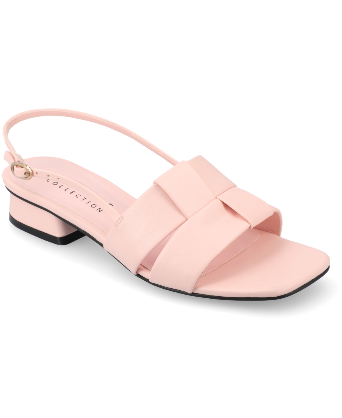 Shop Journee Collection Women's Tabatha Block Heel Slingback Flat Sandals In Pink