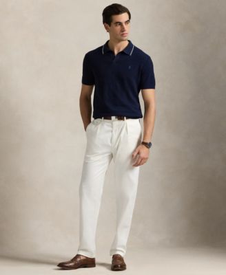 Men's Textured Cotton-Linen Sweater