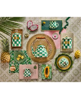 Emerald Check Small Canister