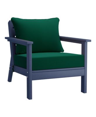 Outdoor 5-Piece Navy Blue Modular Sectional Patio Furniture Sofa Set