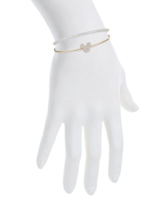 Cubic Zirconia Mickey Mouse Cuff Bracelet