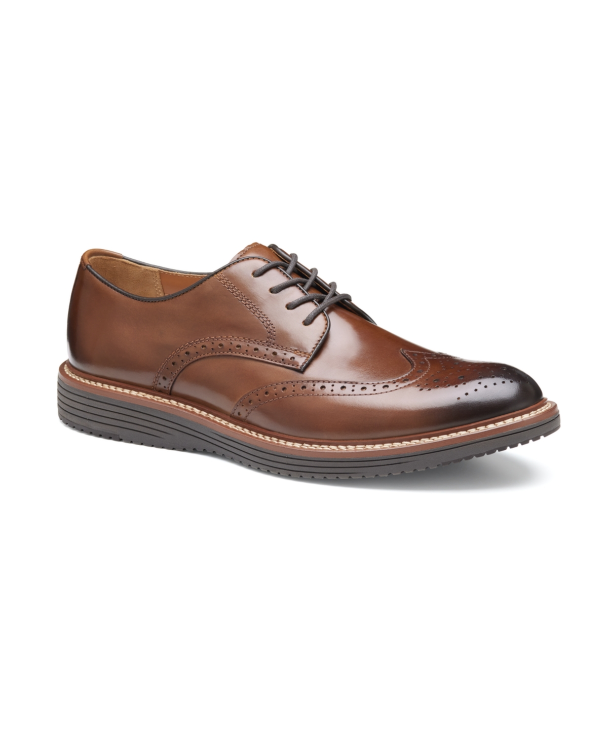 Men's Upton Wingtip Dress Shoe - Tan full grain
