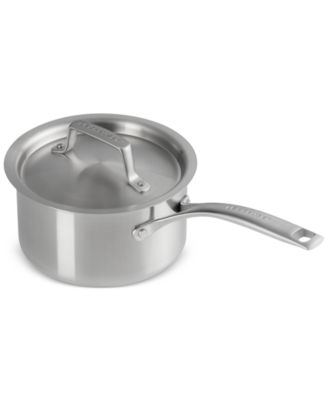 Essential Stainless Steel Round Saucepan with Lid, 2 Qt.