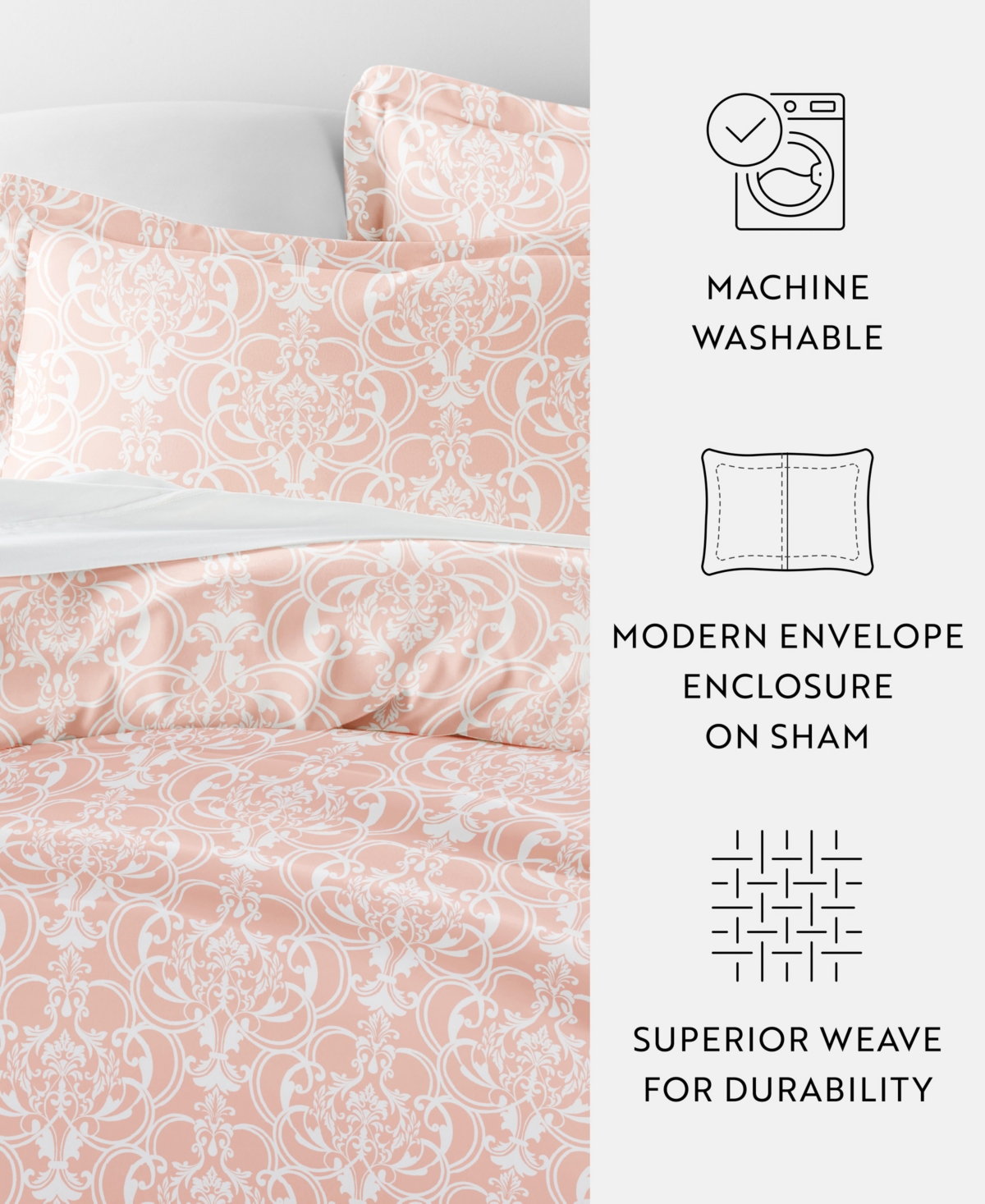 Ienjoy Home Ultra Soft Reversible 2-pc. Duvet Cover Set, Twin/twin Xl In Pink