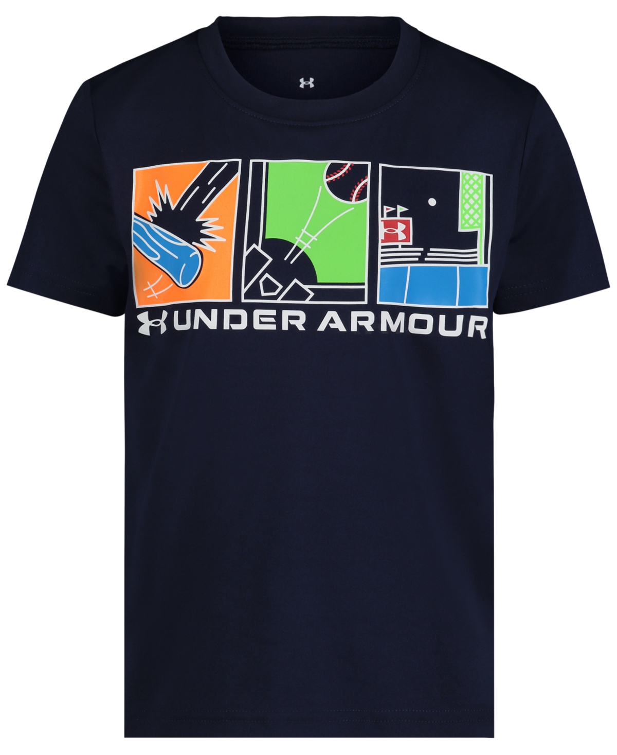 Under Armour Toddler & Little Boys Baseball Comic Graphic T-shirt In Midnight Navy