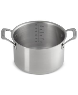 Essential Stainless Steel Deep Round Stockpot with Lid, 4 Qt.