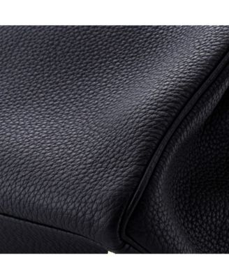 Pre-Owned Hermes Kelly 28 Handbag Black Togo with Gold Hardware