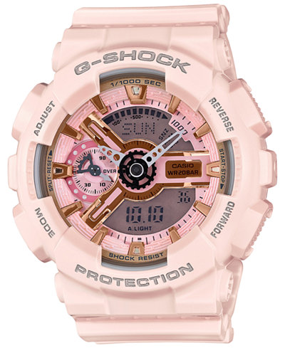 G-Shock Women's Analog-Digital Light Pink Bracelet Watch 49x46mm GMAS110MP-4A1