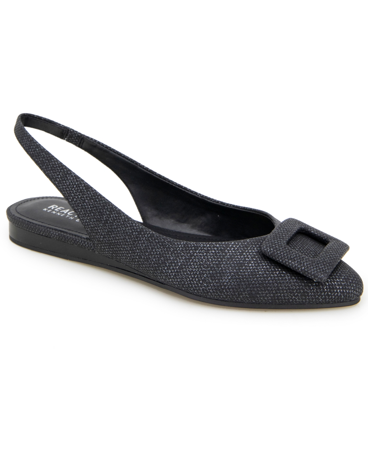 Womens's Linton Buckle Wedge Flats - Black