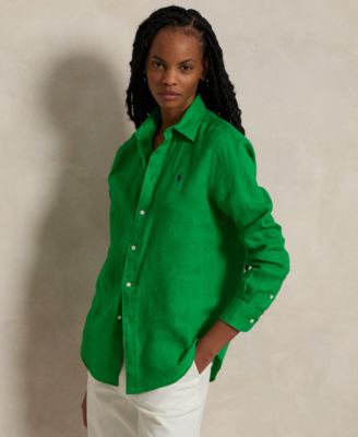 Women's Classic-Fit 100% Linen Shirt