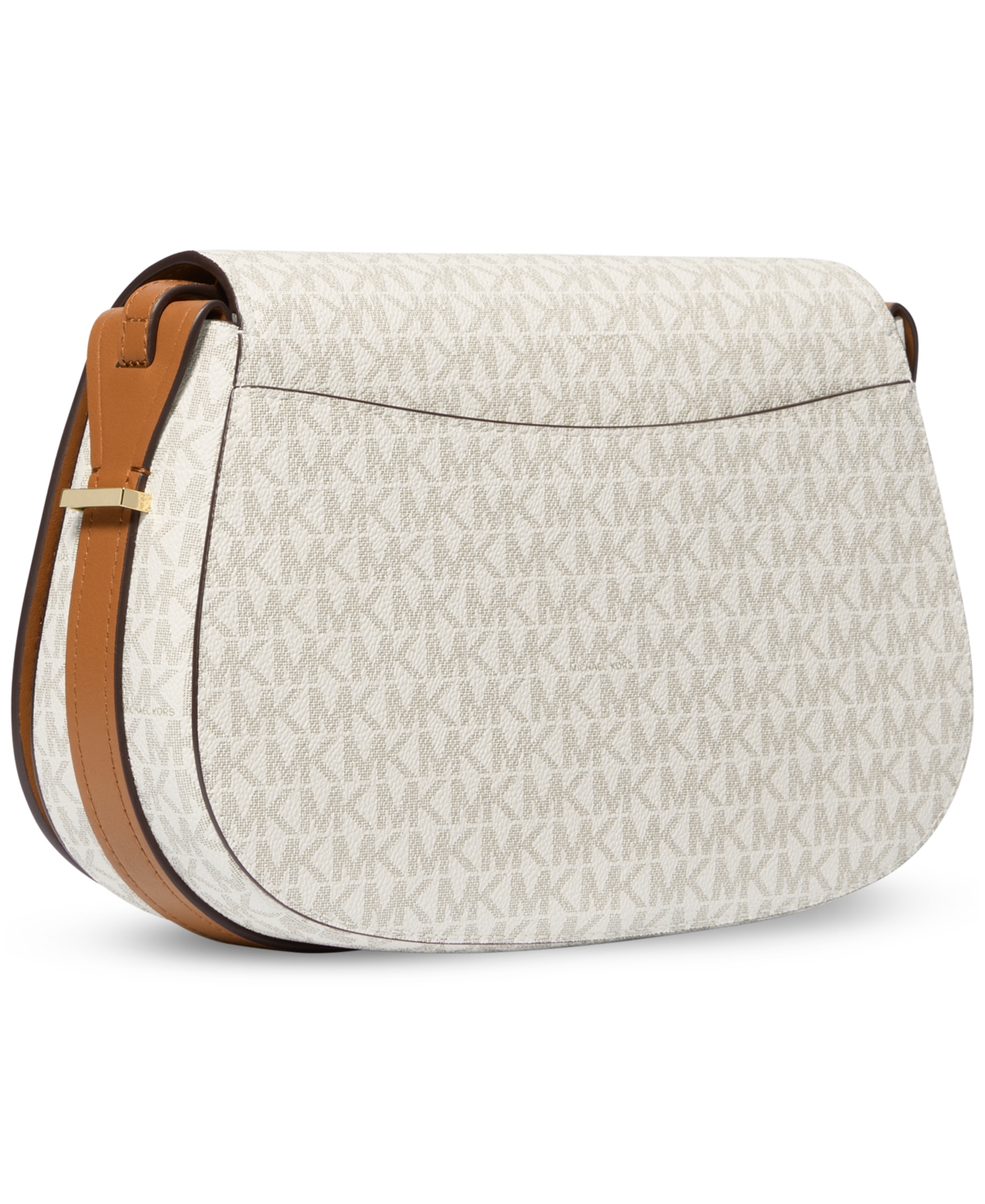 Michael Kors Michael  Lydia Small Monogram Flap Messenger In Vanilla,acorn