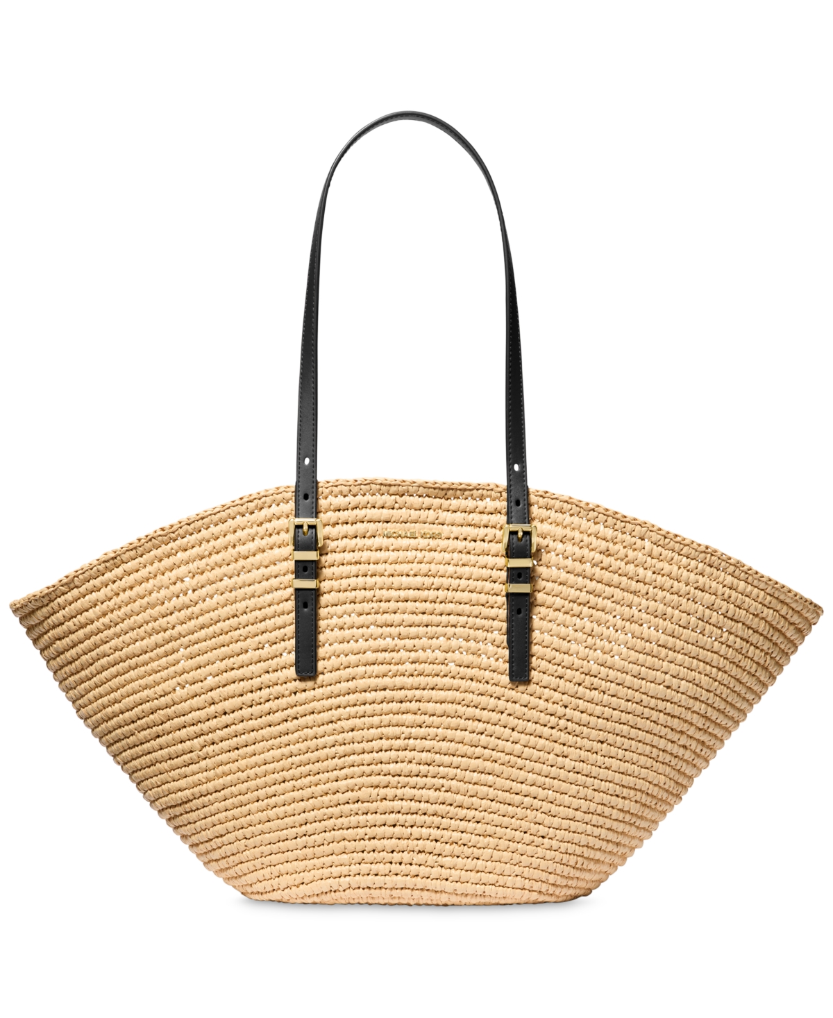 Michael Kors Isa Large Hand-crocheted Tote Bag In Natural,black