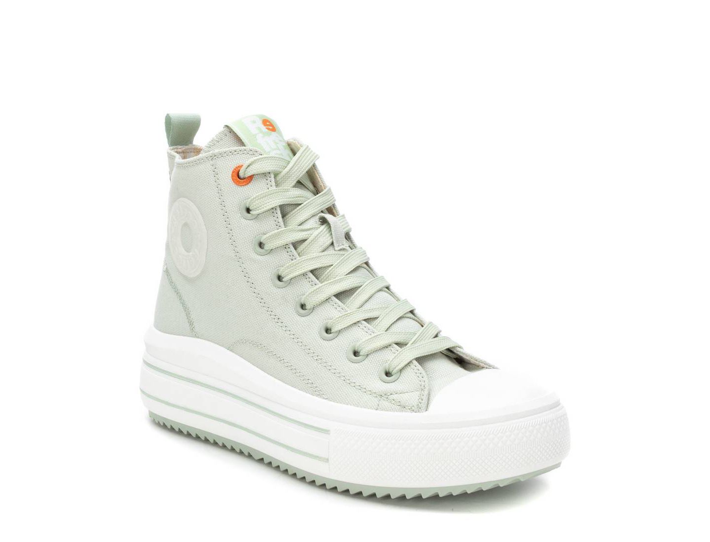 Женские кроссовки XTI Casual Canvas High Top Sneakers Refresh Collection, цвет: Аквамариновый — фото 1