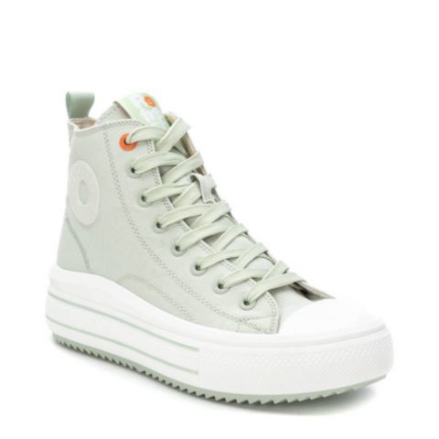 Женские кроссовки XTI Casual Canvas High Top Sneakers Refresh Collection, цвет: Аквамариновый