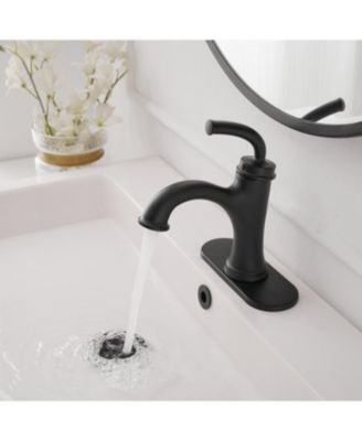 8&amp;#x22; Widespread Double Handle Faucet with Metal Drain, Water-Saving Design Bathroom Faucet