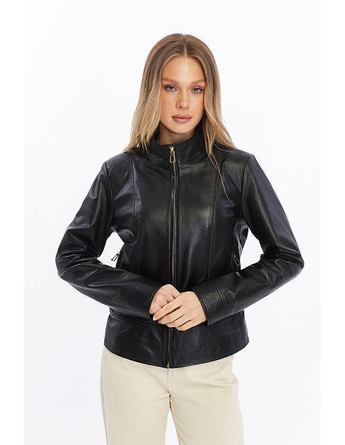 alfani Furniq UK Women's Leather Jacket Women's Fashion Shoes & Accessories