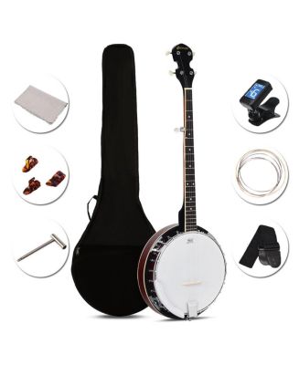Sonart 5 String Geared Tunable Banjo 24 Brackets Closed Back Remo Head ...