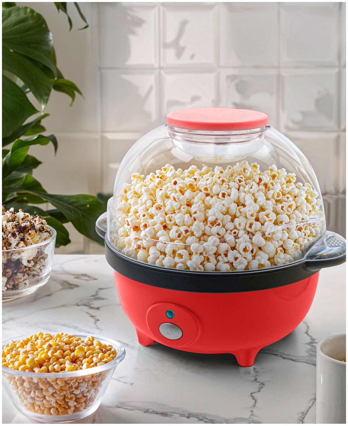 Elite Cuisine 3 Quart Popcorn Popper In Red