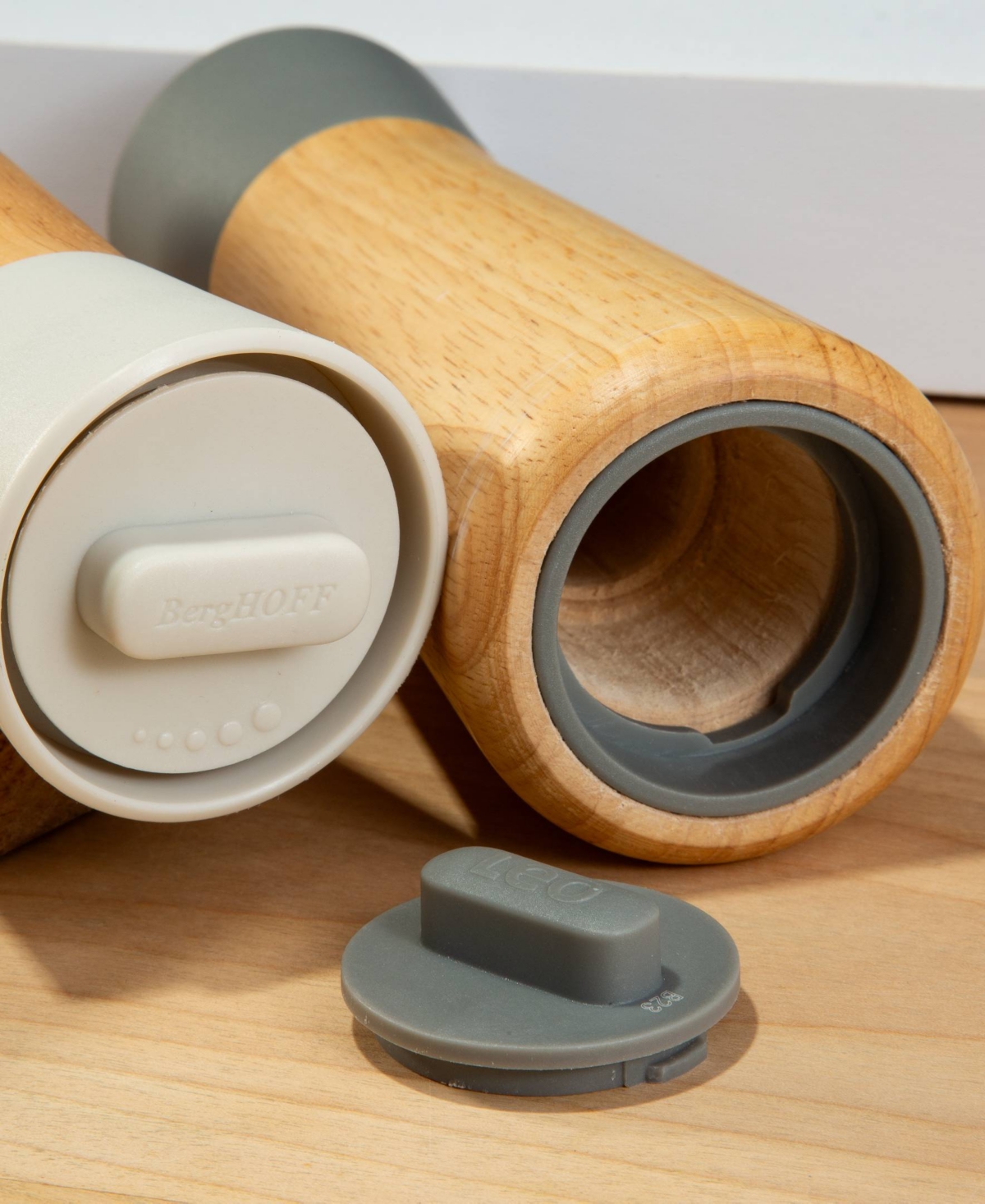 Berghoff Leo Balance Rubberwood Covered Spice Grinder In Moonmist