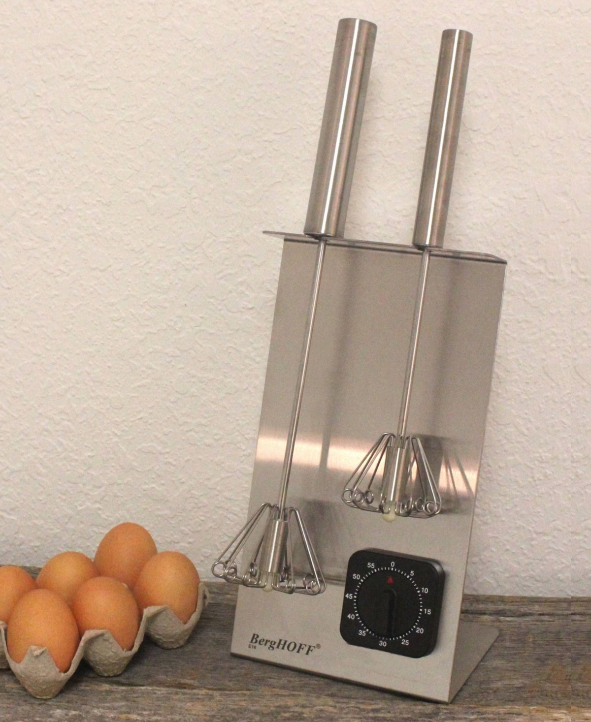 Berghoff 2-piece Whisk Set With Timer In Silver