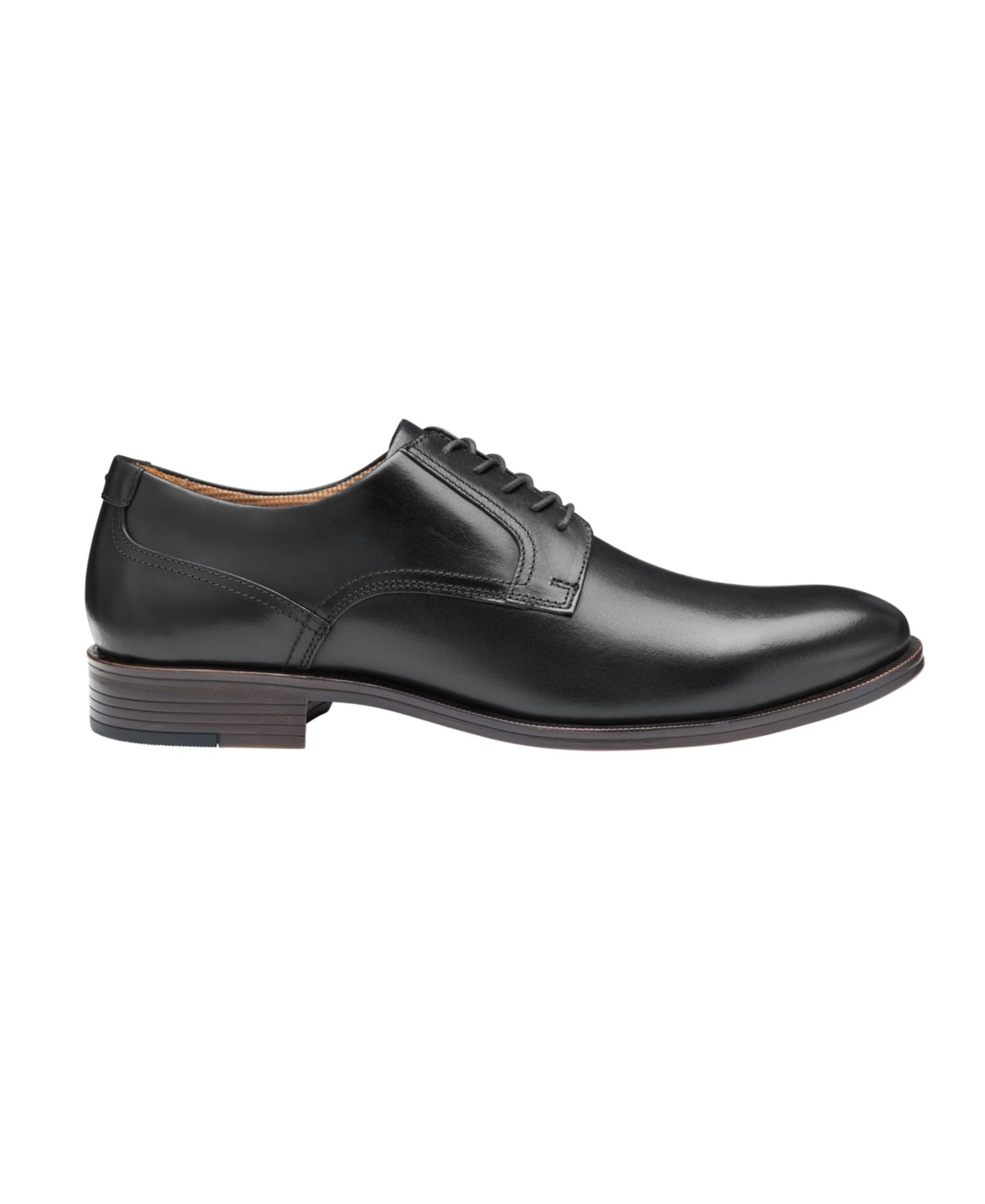 Мужские туфли Johnston & Murphy Reeve Plain Toe Dress Shoe, цвет: Чёрный — фото 2