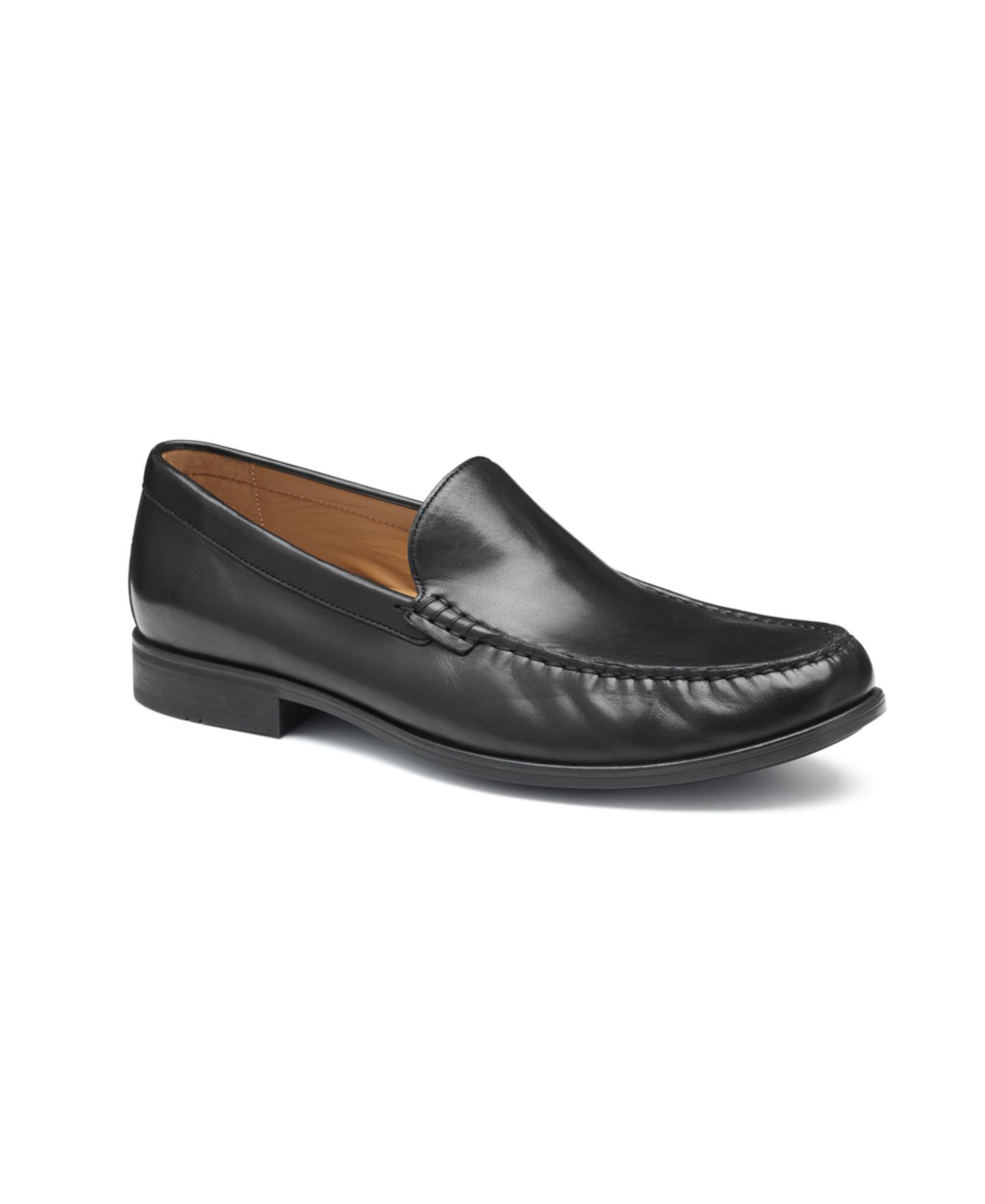 Мужские туфли Johnston & Murphy Harrison Venetian Loafer, цвет: Чёрный кожаный — фото 1