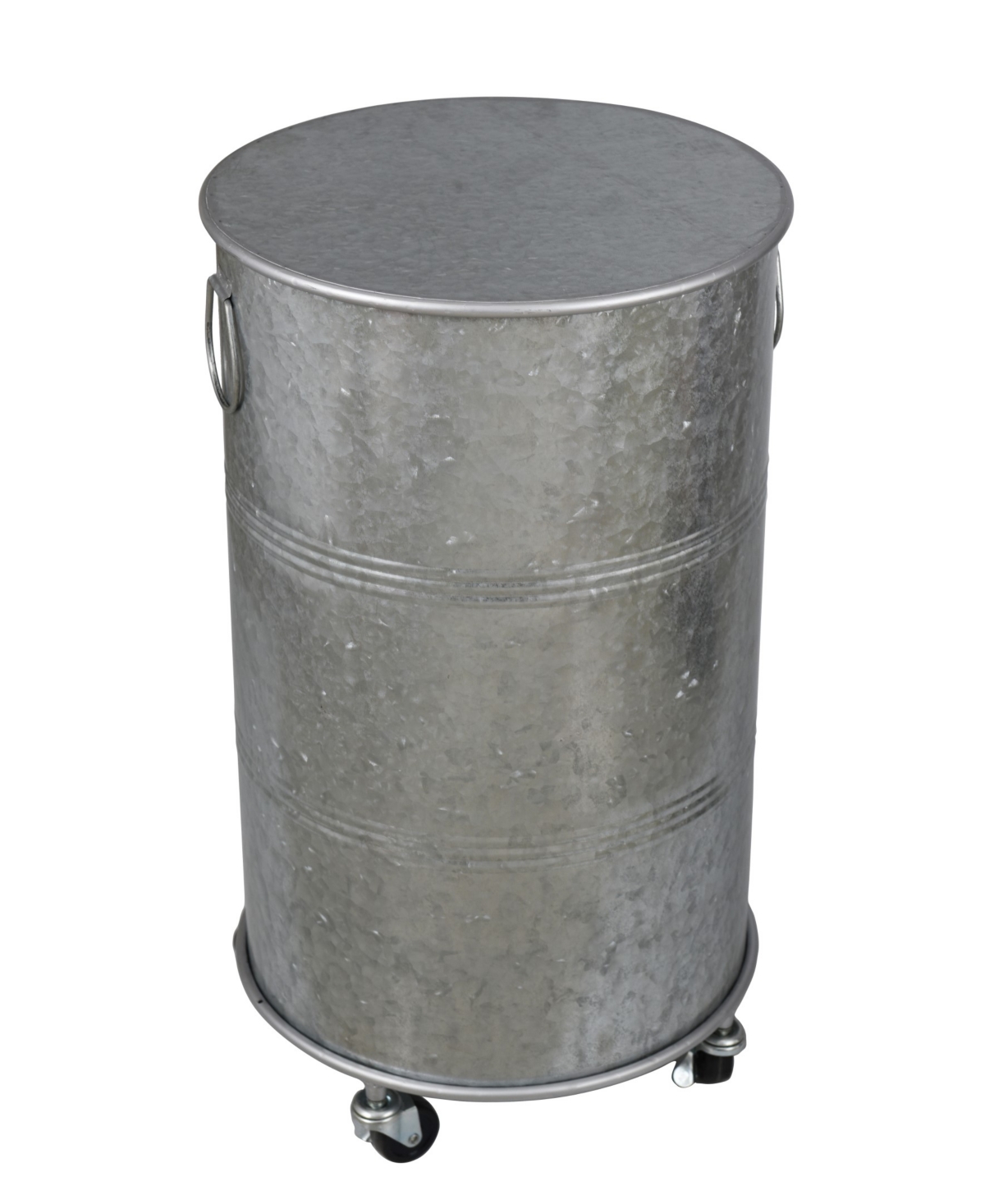 Shop Stylecraft Home Collection 15.75" Galvanized Metal Church St. Industrial Side Table In Silver