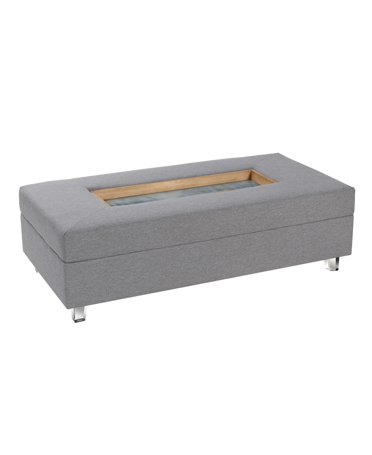 Stylecraft Home Collection 49.6" Wood Austin Allen James Rectangular Contemporary Coffee Table In Gray