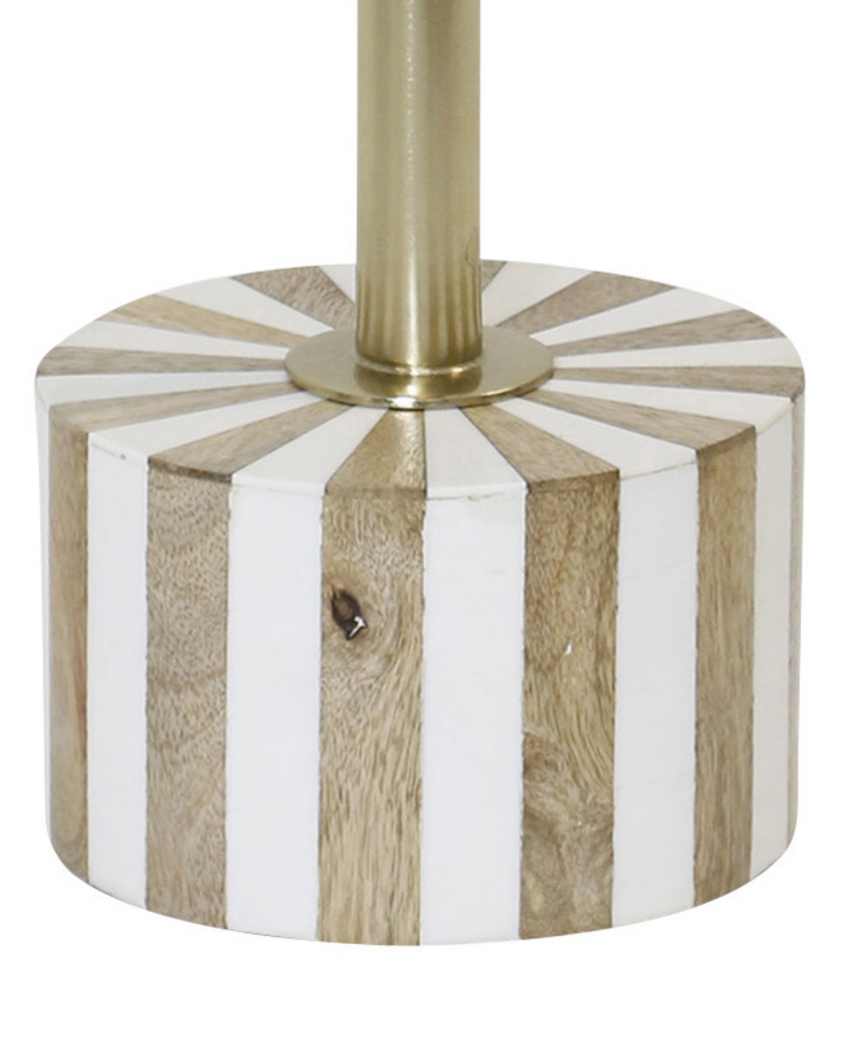Shop Stylecraft Home Collection 10" Wood Parasol Modern Drink Table In Natural